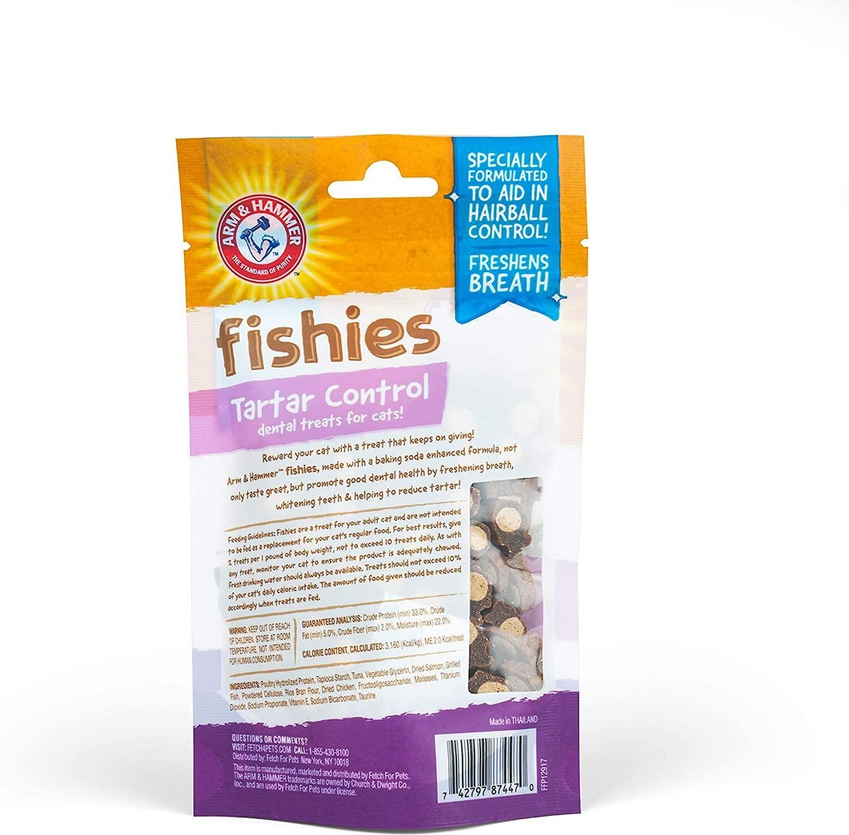 Arm and Hammer Fishies Tartar Control Extra Small Salmon Flavor Cat Dental Treats