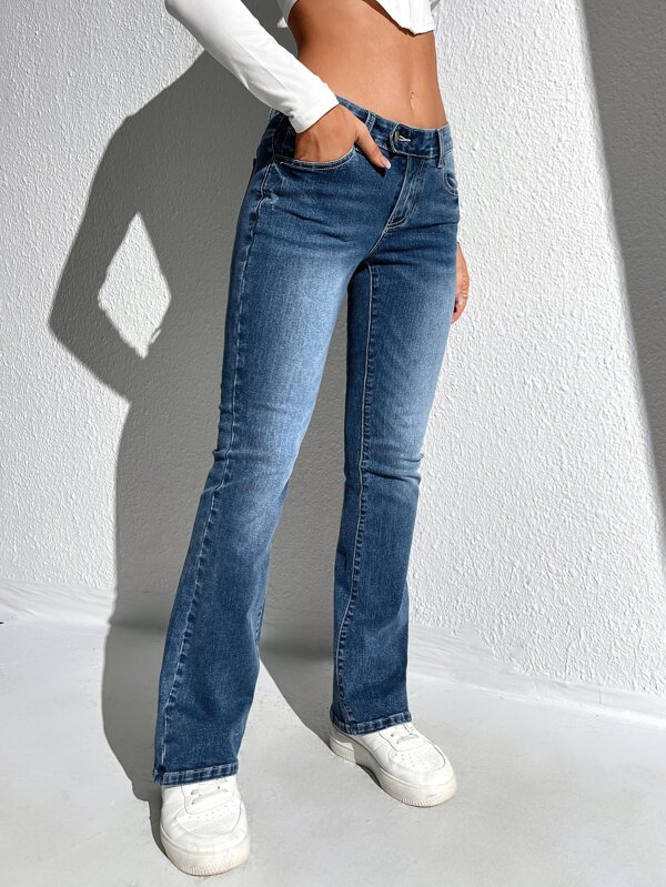 Frenchy Slant Pocket Bootcut Leg Jeans