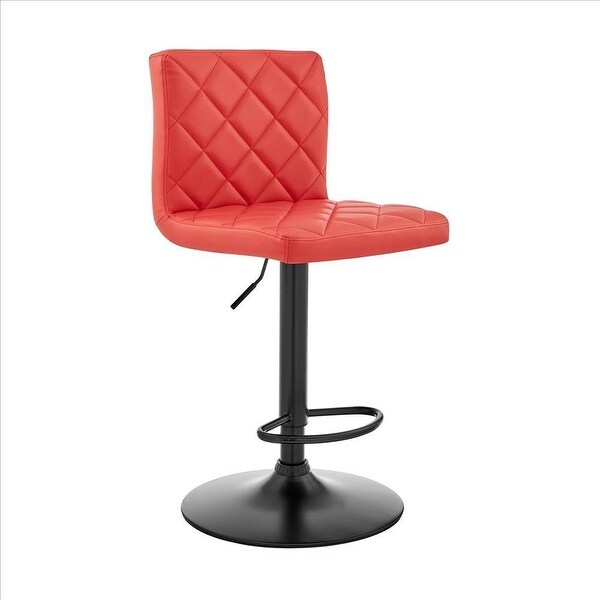 20 Inch Metal and Leatherette Swivel Bar Stool