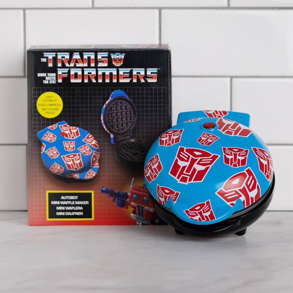 Uncanny Brands Transformers Blue Mini American Waffle Maker WM3-TRA-AUT