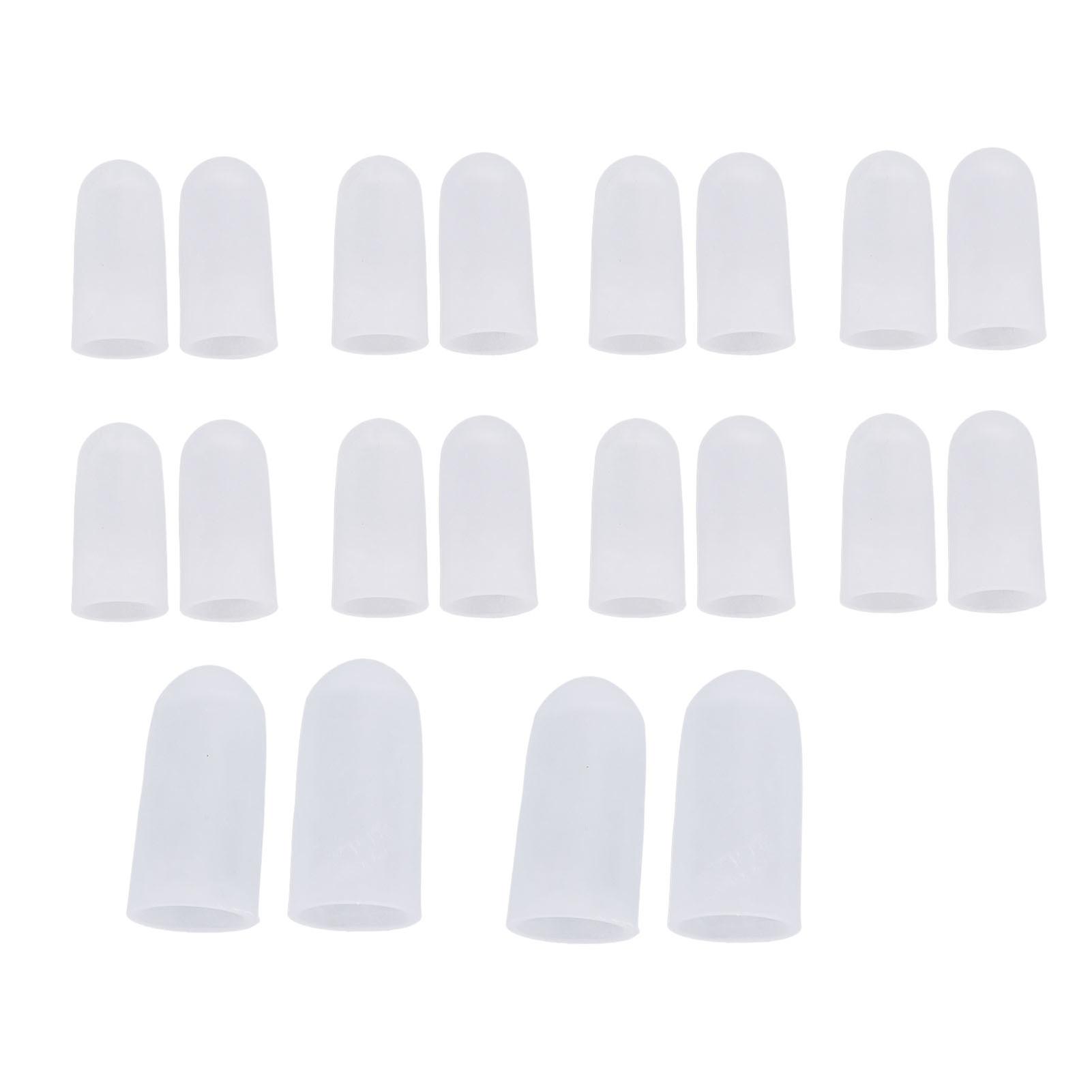 10 Pairs Toes Protector Soft Silicone Prevent Friction Different Size Toes Protective Guards