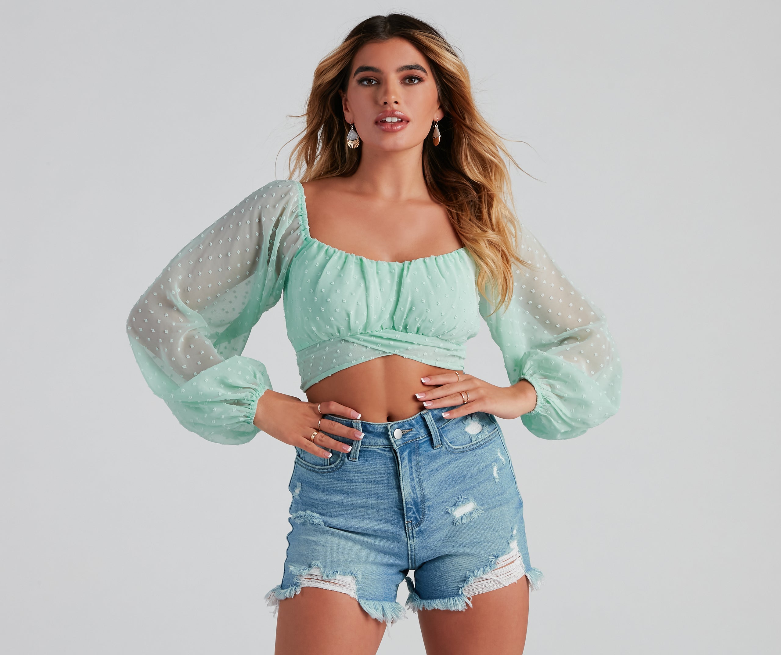 Breezy And Chic Sheer Crop Top