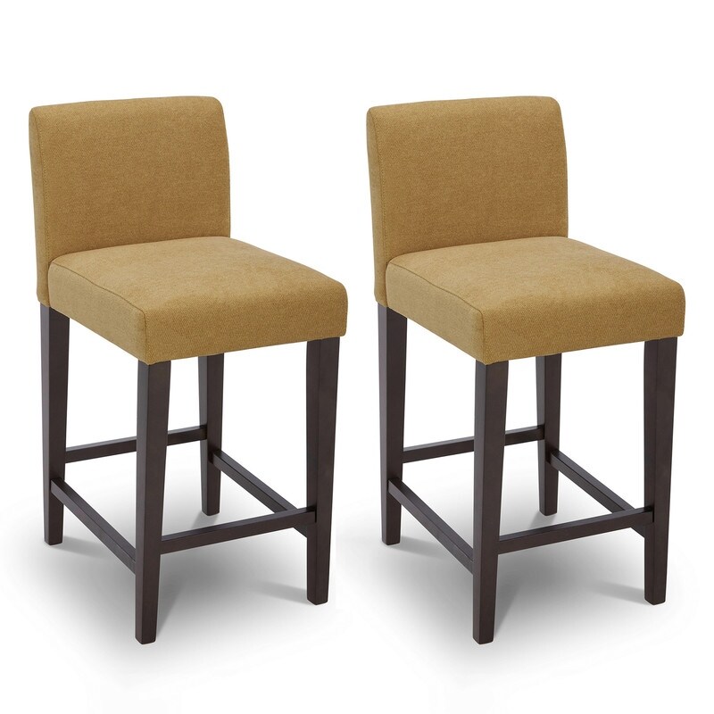 Eason Upholstered Low Back Barstool Set of 2