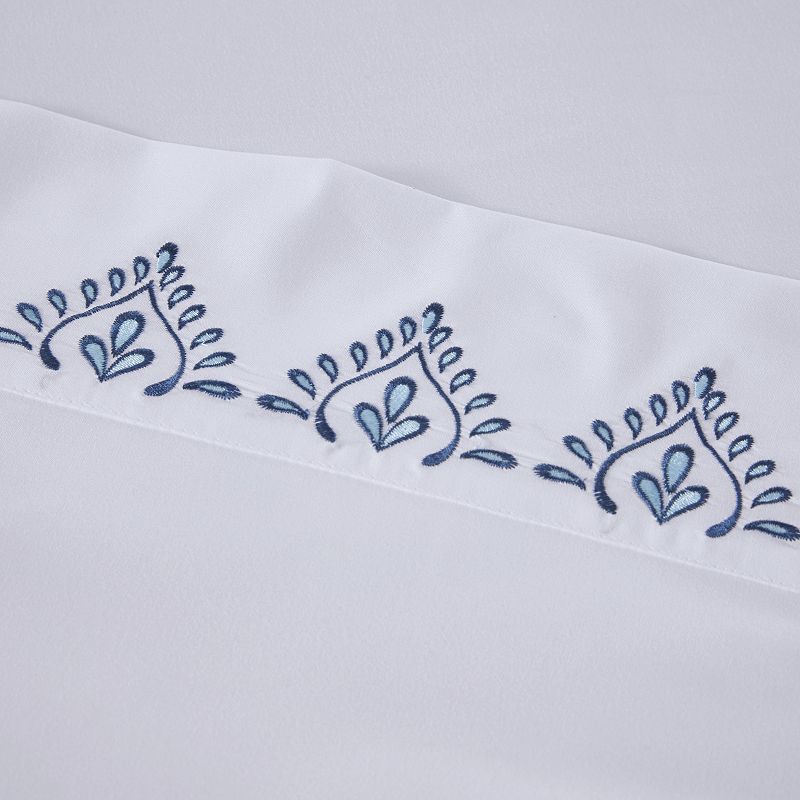 Madison Park Ultra-Soft 4-Piece Embroidered Microfiber Sheet Set