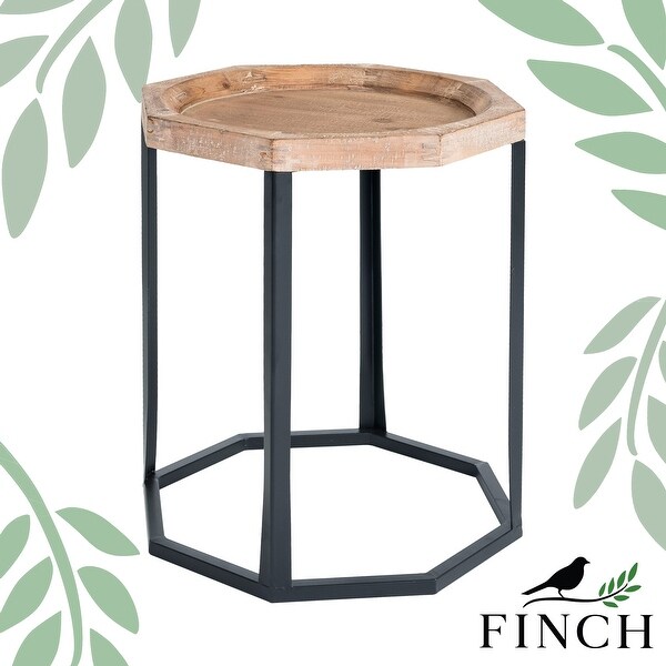 Finch Grayson Side Table， Light Beige