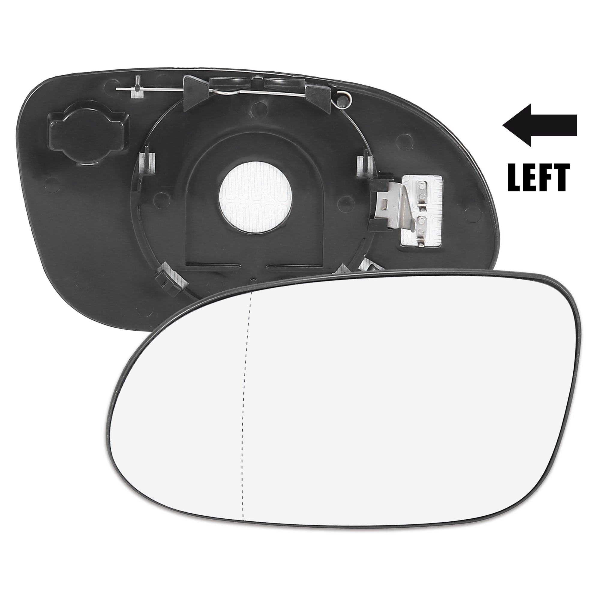 Rearview Mirror Glass w/ Backing Plate Heated Left Side for Mercedes-Benz CLK320 CLK430 SL500