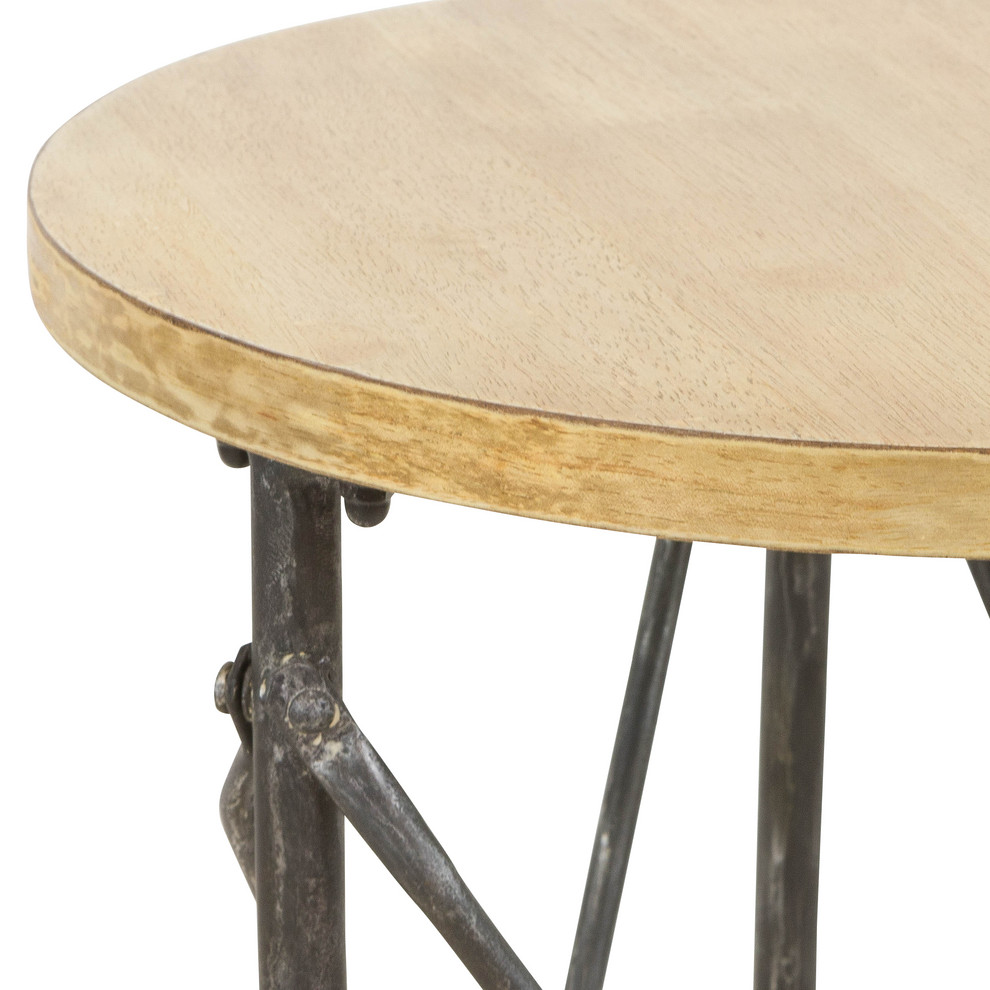 Atwell Round Accent Table   Industrial   Side Tables And End Tables   by Aspire Home Accents  Inc.  Houzz