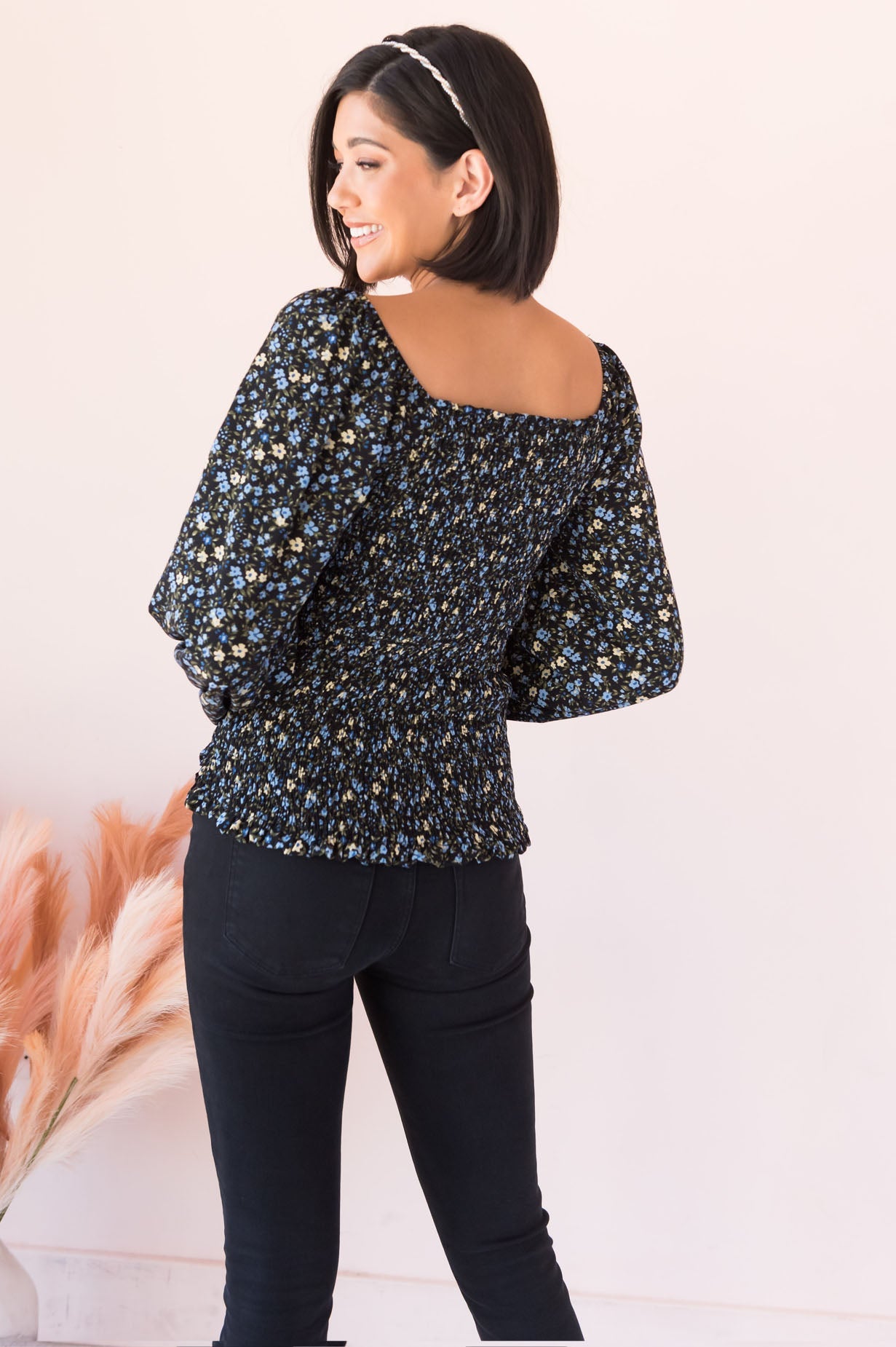 Floral Sensations Modest Ruche Top