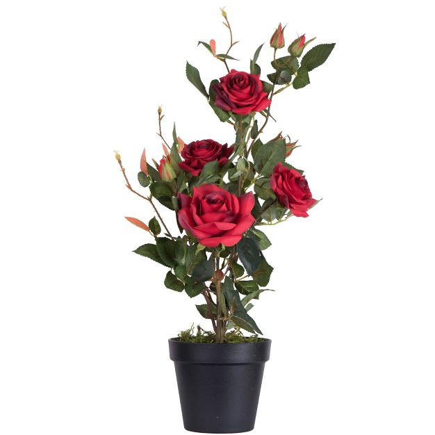 Artificial Rose Plant In Pot