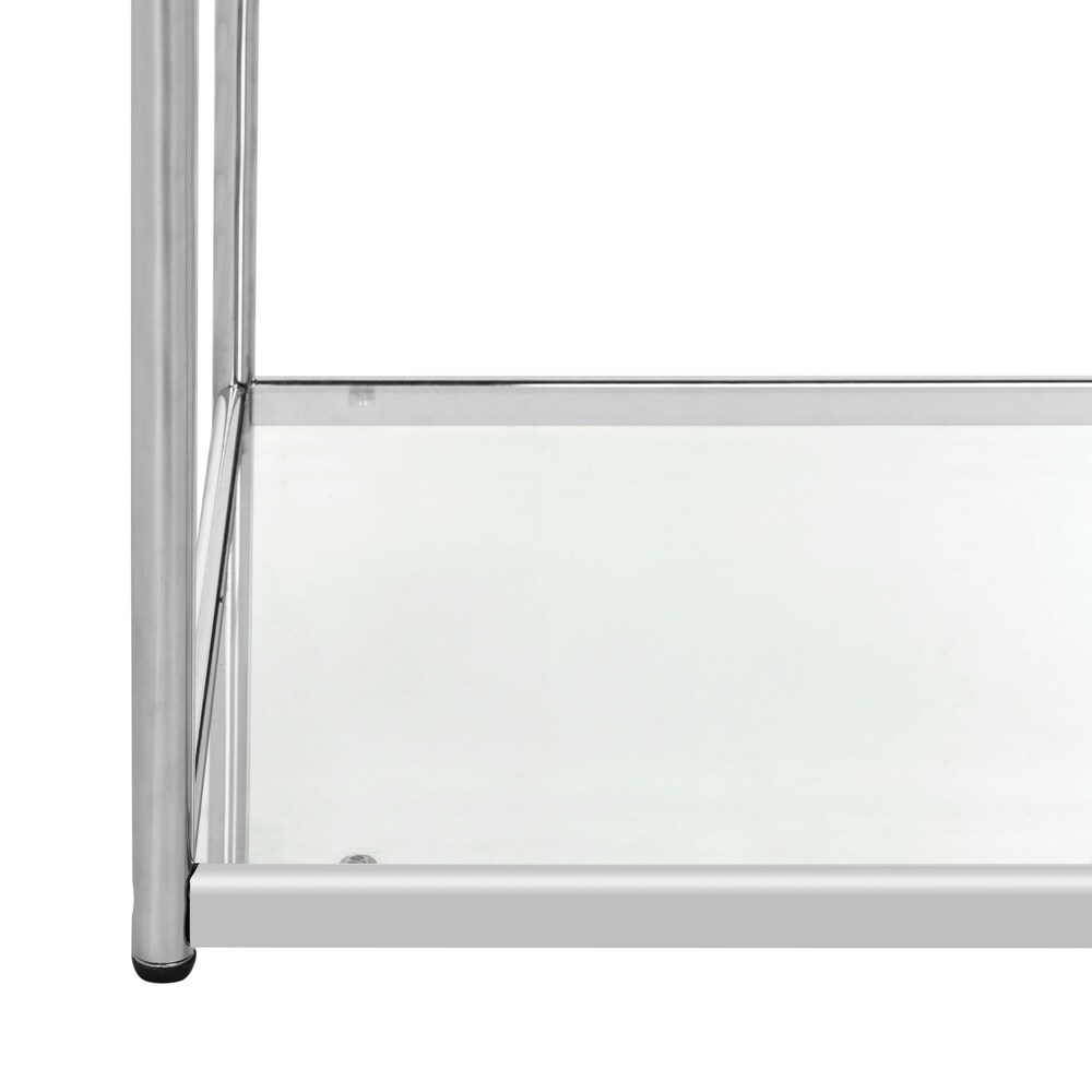 SAFAVIEH Zola Glass Chrome Coffee Table   51.2\