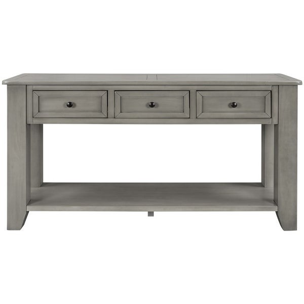 Modern solid wood buffet sideboard side table， control table， sofa table， 3 drawers and 1 shelf