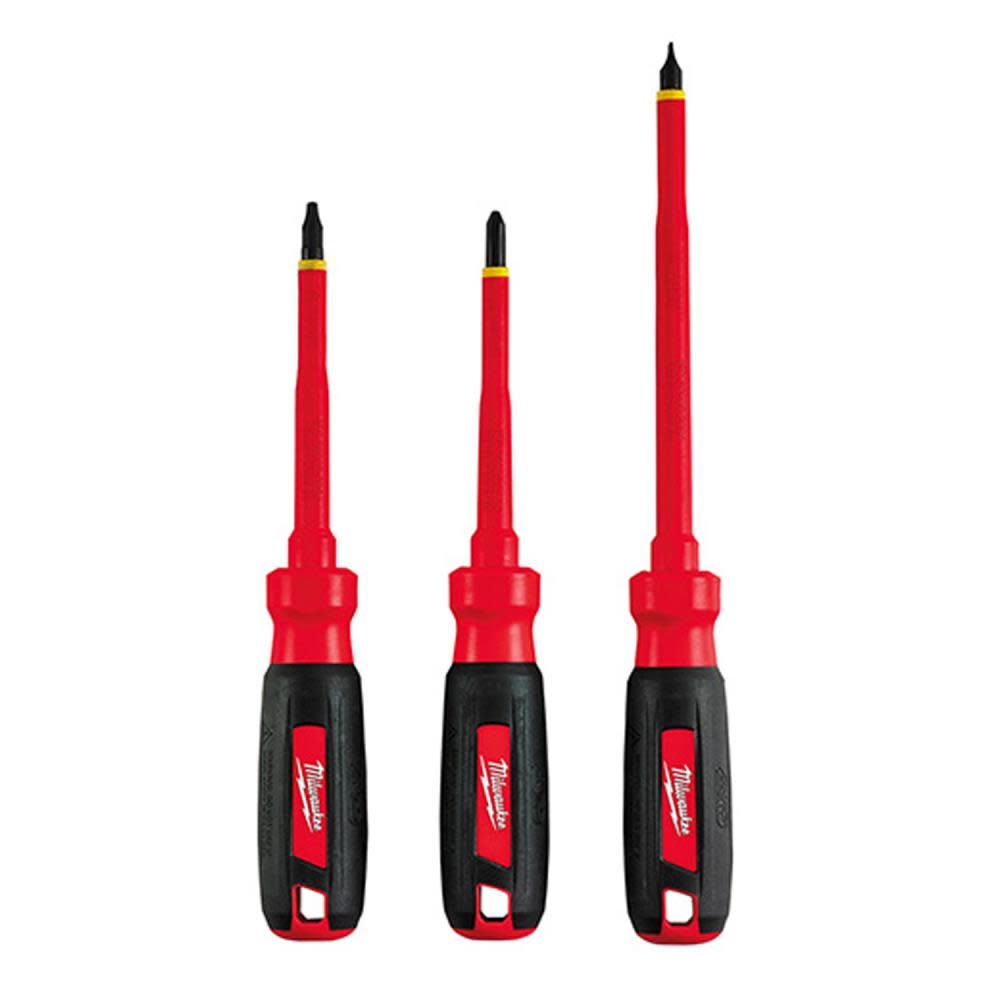 3-Piece 1000V Insulated Screwdriver Set ;