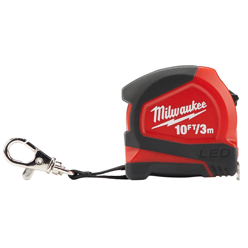 Milwaukee 10 Ft./Keychain Tape with LED 48-22-6601 from Milwaukee