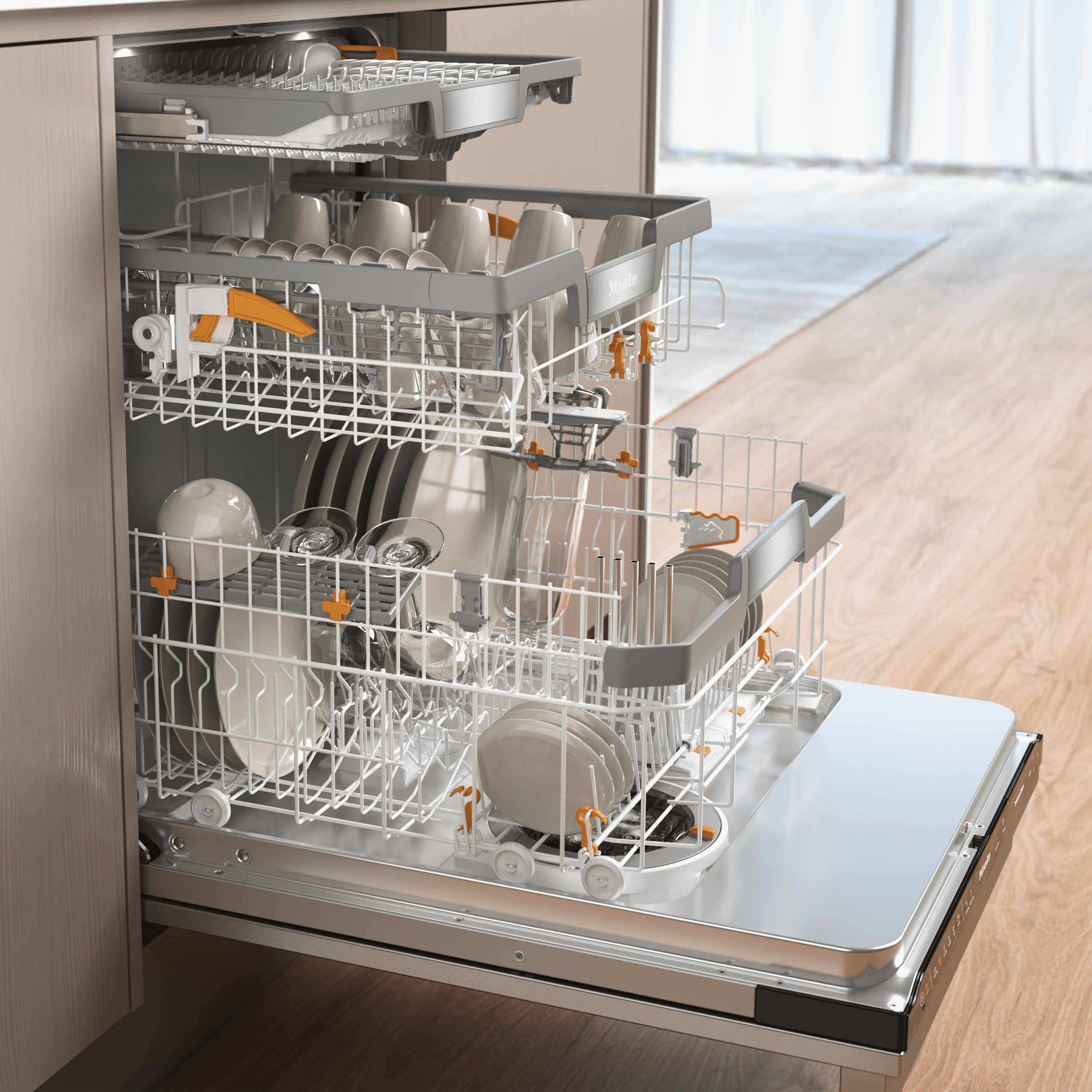 Miele G7766SCVISF AUTODOS OBSIDIAN BLACK G 7766 Scvi Sf Autodos - Fully-Integrated, Full-Size Dishwasher With Automatic Dispensing Thanks To Autodos With Integrated Powerdisk.