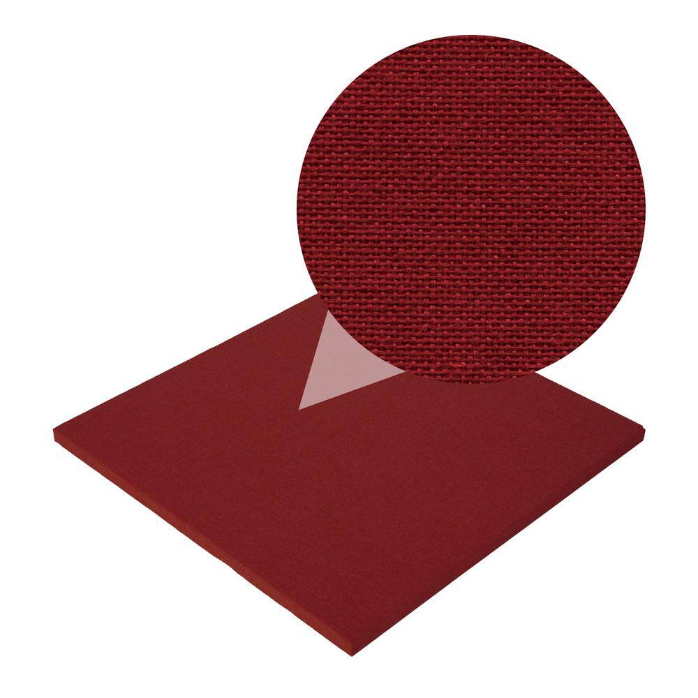 Knauf Insulation Performance+ Acoustic Panel Sound Absorbing Red Fabric Square 24 in. x 24 in. 750522