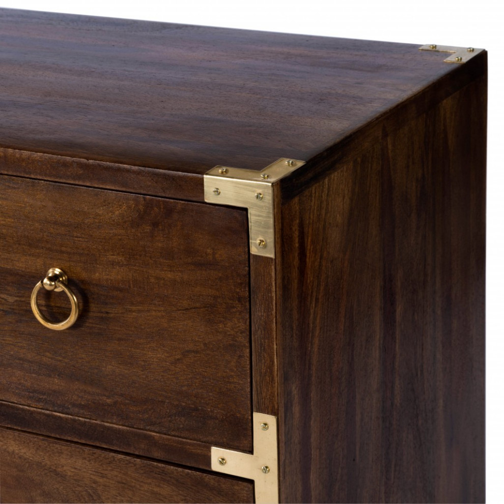 Forster Brown Campaign Chest   Transitional   Accent Chests And Cabinets   by UStradeENT LLC  Houzz