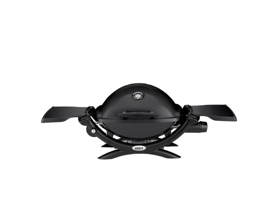 Weber 51010001 Q1200 1-Burner Portable Tabletop Propane Gas Grill in Black with Built-In Thermometer