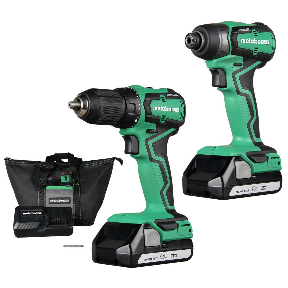 Metabo HPT KC18DDX 18V Cordless Impact Driver and Drill Kit