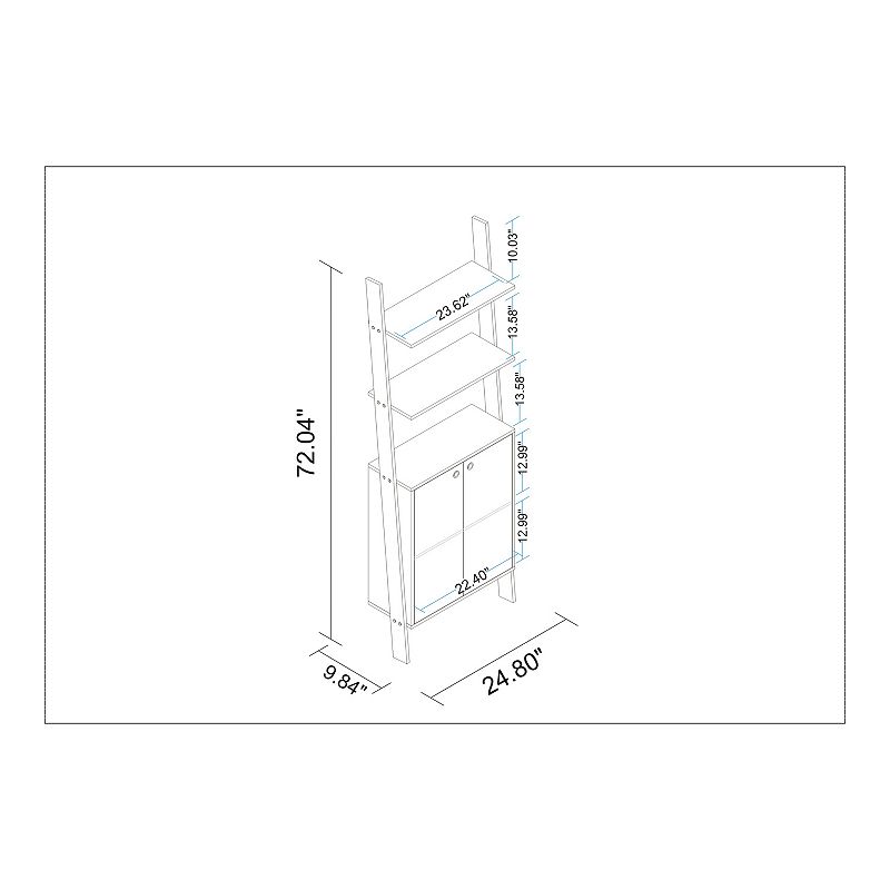 MANHATTAN COMFORT Cooper Ladder Display Cabinet