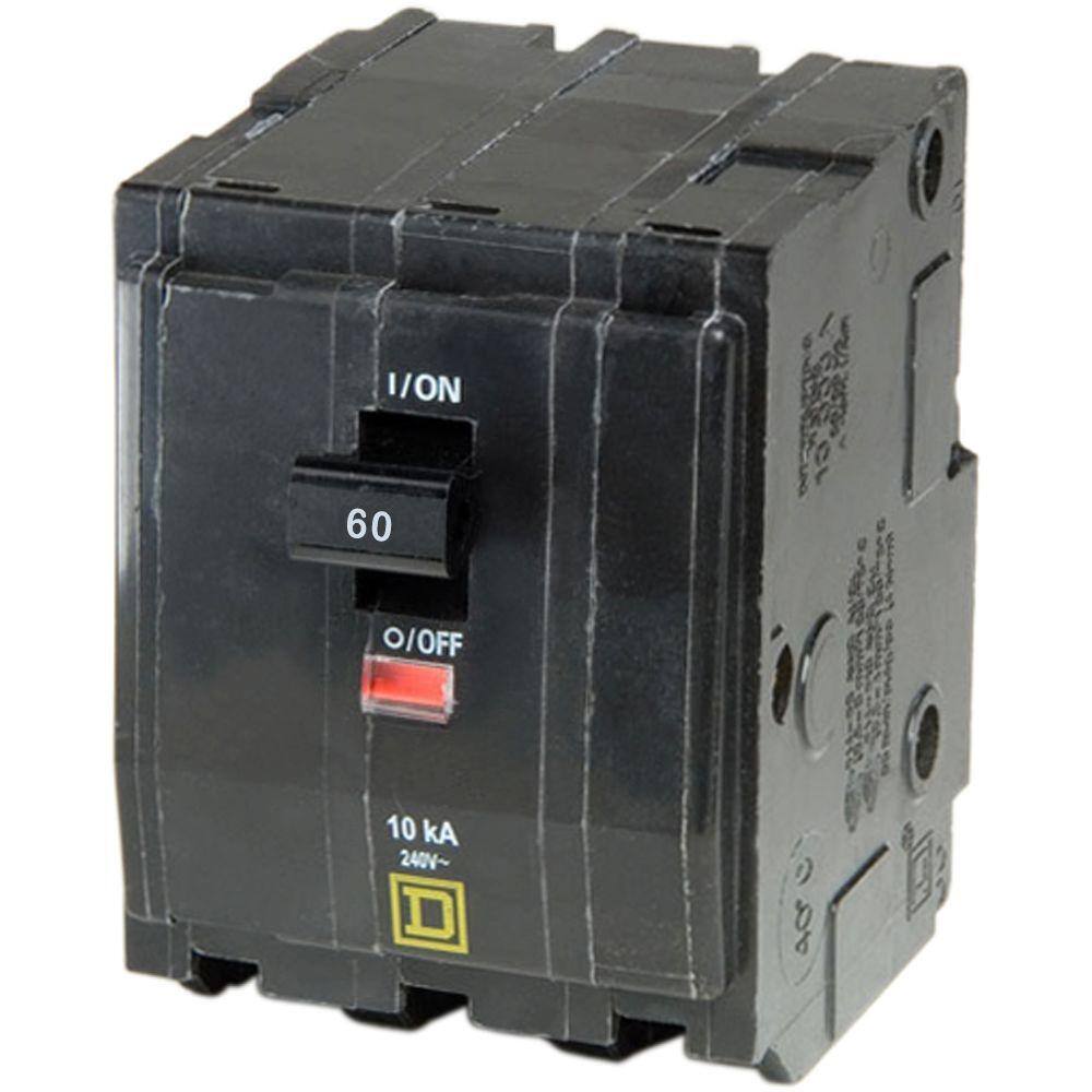 Square D QO 60 Amp 3-Pole Plug-In Circuit Breaker QO360CP