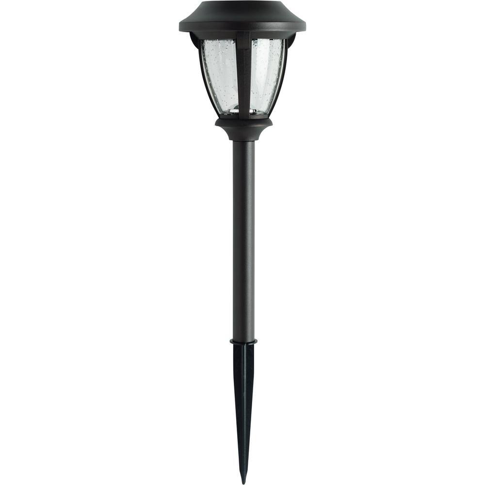 Hampton Bay Solar Bronze Outdoor Integrated LED 2700K 12-Lumens Vintage Bulb Seedy Glass Landscape Pathway Light Set (6-Pack) NXT-1630-53