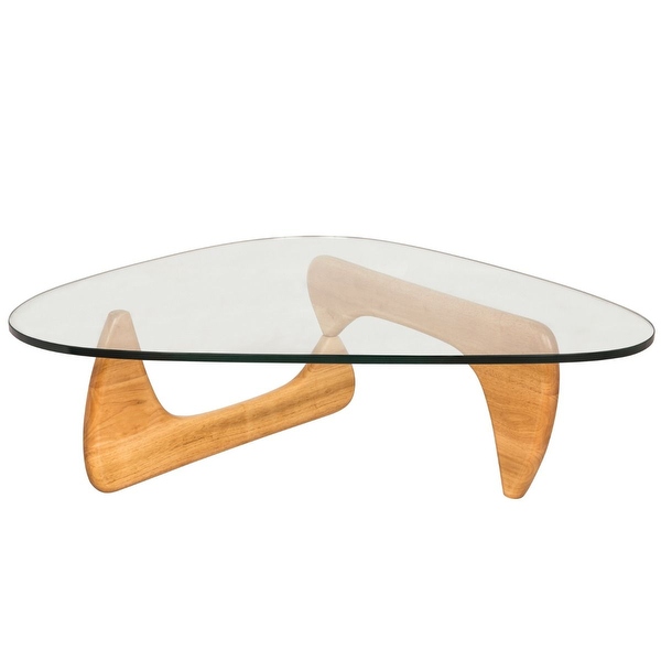 LeisureMod Imperial Triangle Tempered Glass Coffee Table