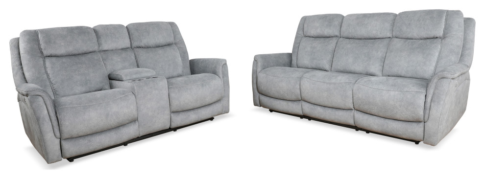 Power Reclining Sofa Loveseat and Recliner   Contemporary   Living Room Furniture Sets   by Parker House  Houzz