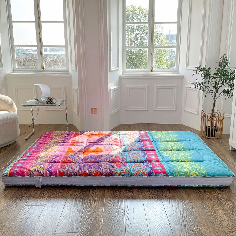 Bohemian Retro Padded Japanese Floor Futon Mattress