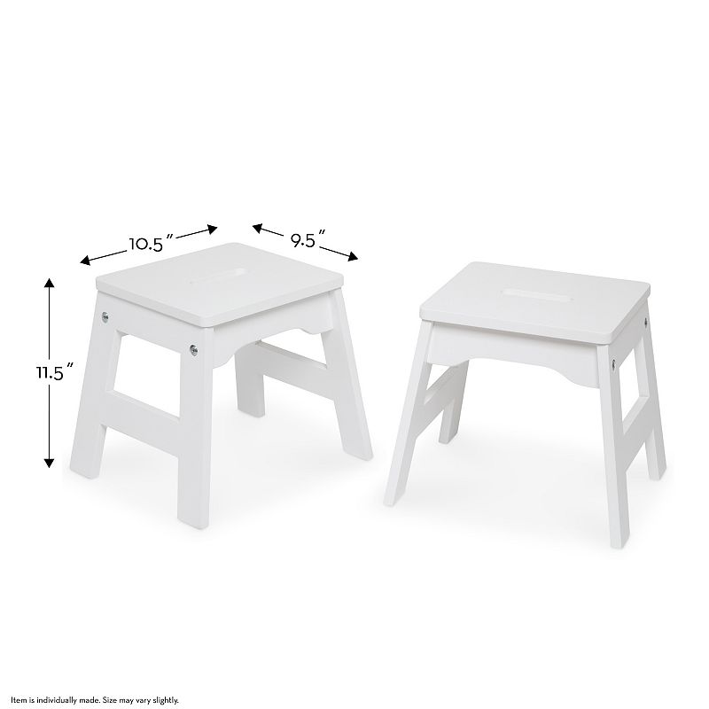 Melissa and Doug Set of 2 Portable Wooden Stools