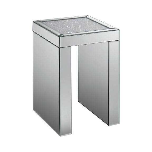 Benjara BM206517 Mirror Panelled Accent Table with...