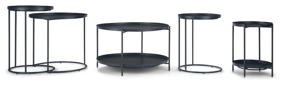 Monet Metal Side Table   Industrial   Side Tables And End Tables   by Simpli Home Ltd.  Houzz