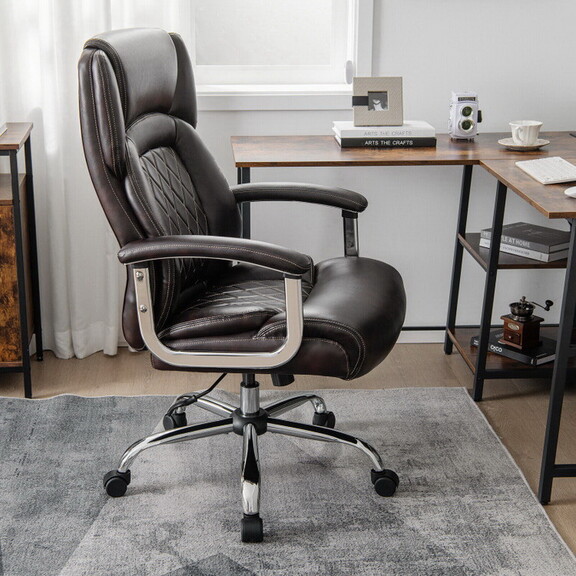 Costway Height Adjustable Executive Chair Computer...