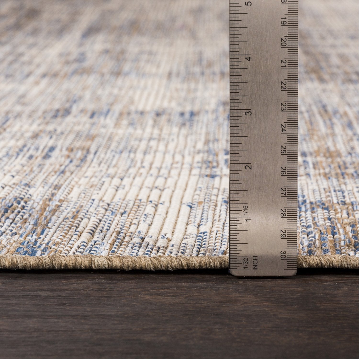 Santa Cruz Outdoor Rug in Sky Blue & Taupe