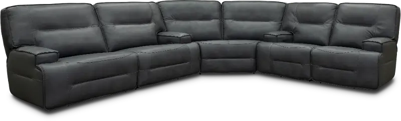 Rockies Gray 3 Piece Power Reclining Sectional