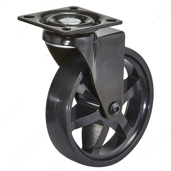 Richelieu Aluminum Single Wheel Design Caster   Bl...