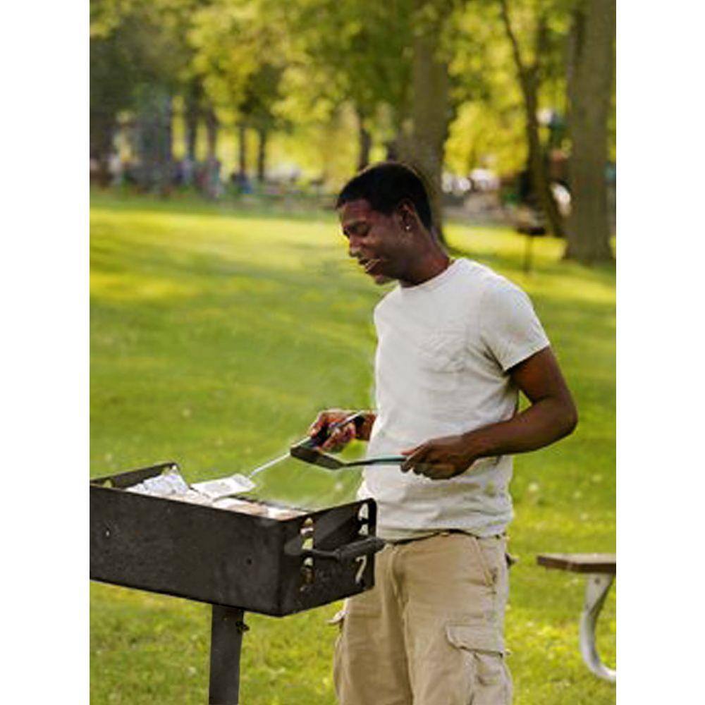 Ultra Play Charcoal Commercial Park Grill with Post in Black 630-3