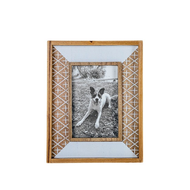 4x6 Inch Cross Pattern Picture Frame White Mdf Wood amp Glass By Foreside Home amp Garden