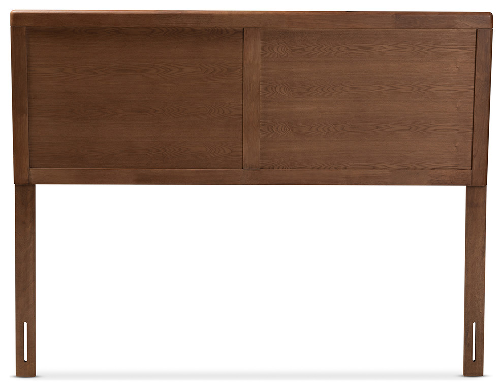 Scotty Mid Century Modern Walnut Brown Wood Queen Headboard   Transitional   Headboards   by Baxton Studio  Houzz