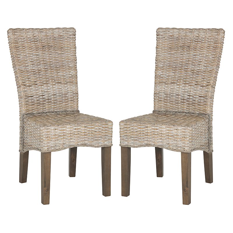 Safavieh Ozias Wicker Dining Chair 2-piece Set