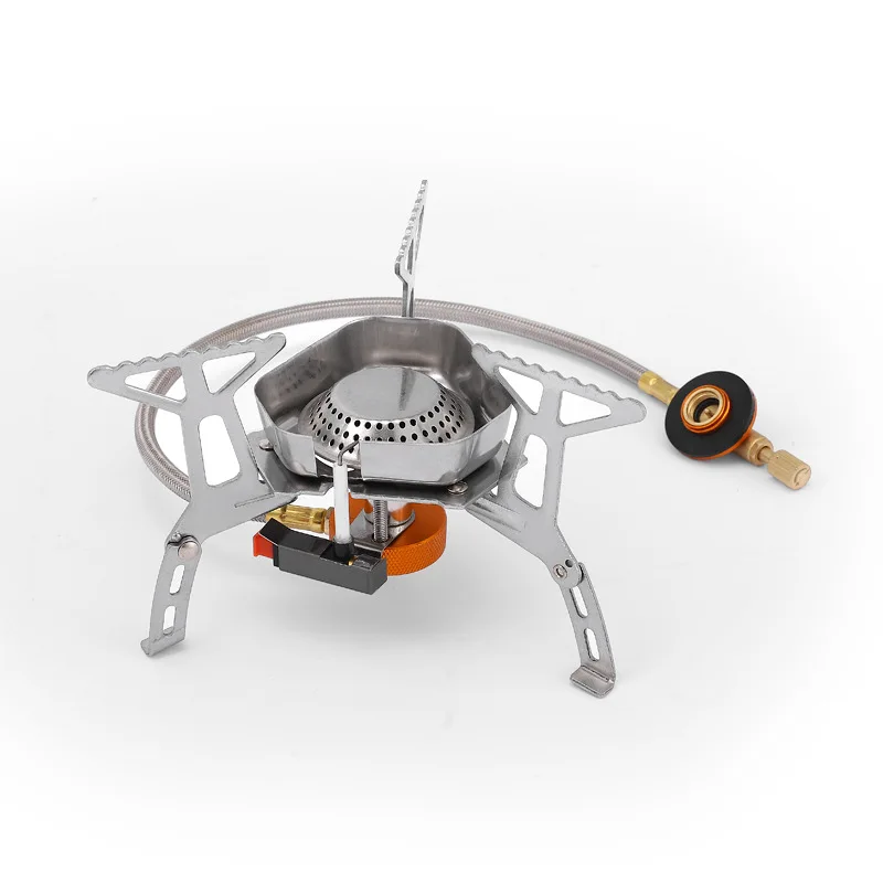 Outdoor Windproof Stove Camping Card Stove Cooker Kettle Windproof Portable Stove Set