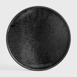 HEAVY AGED CHARCOAL MIRROR TRAY-RO/S