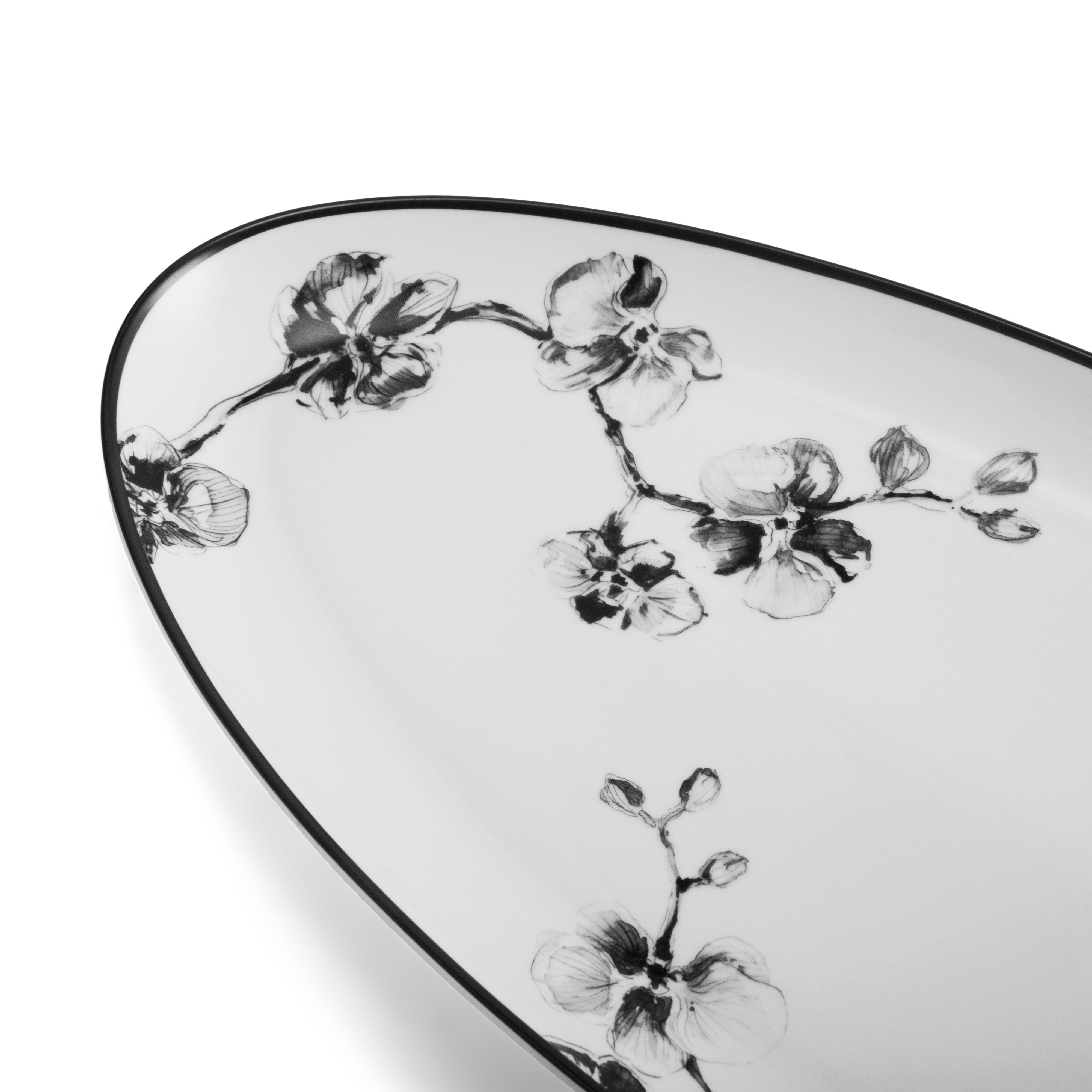 Black Orchid Serving Platter