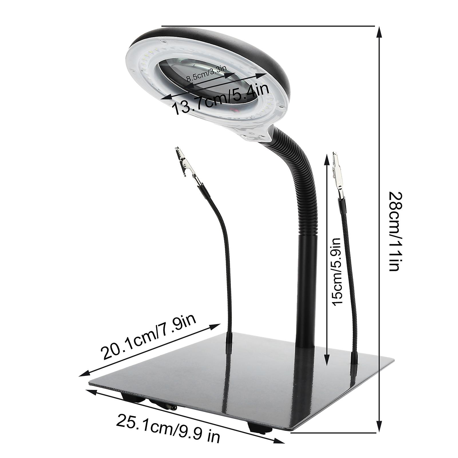 40LED Magnifier Lamp Adjustable 15X Magnifying Light for Reading Circuit Board RepairingEU Plug 110-220V