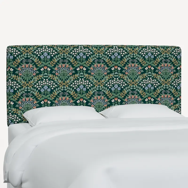 Rifle Paper Co Elly Bramble Emerald Twin Headboard