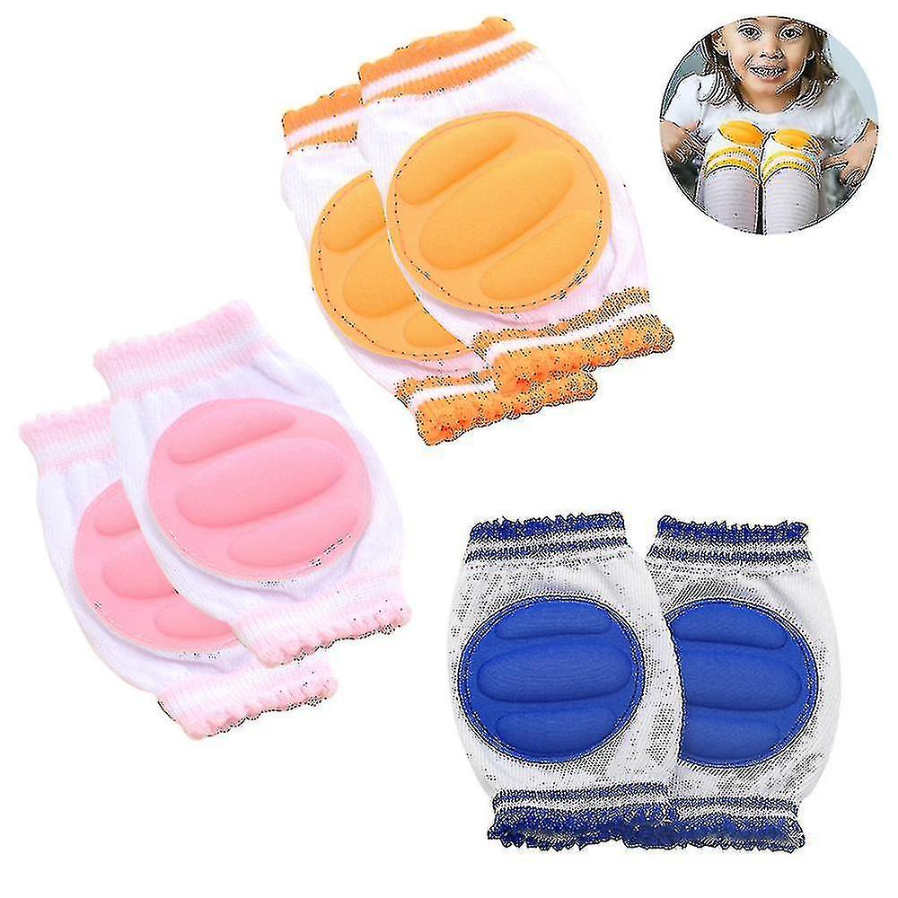 3 Pairs Anti-slip Knee Pads For Babies， Adjustable Baby Knee Pads For Walking， Breathable Baby Crawling Knee Pads For Baby Protection