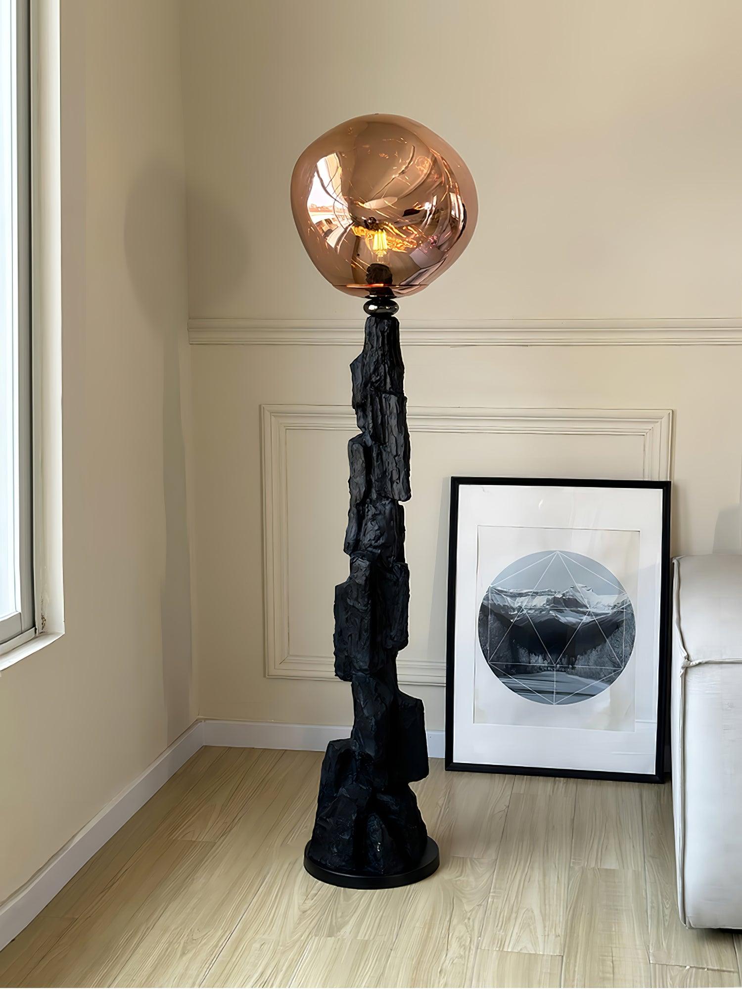 Charcoal Lava Floor Lamp