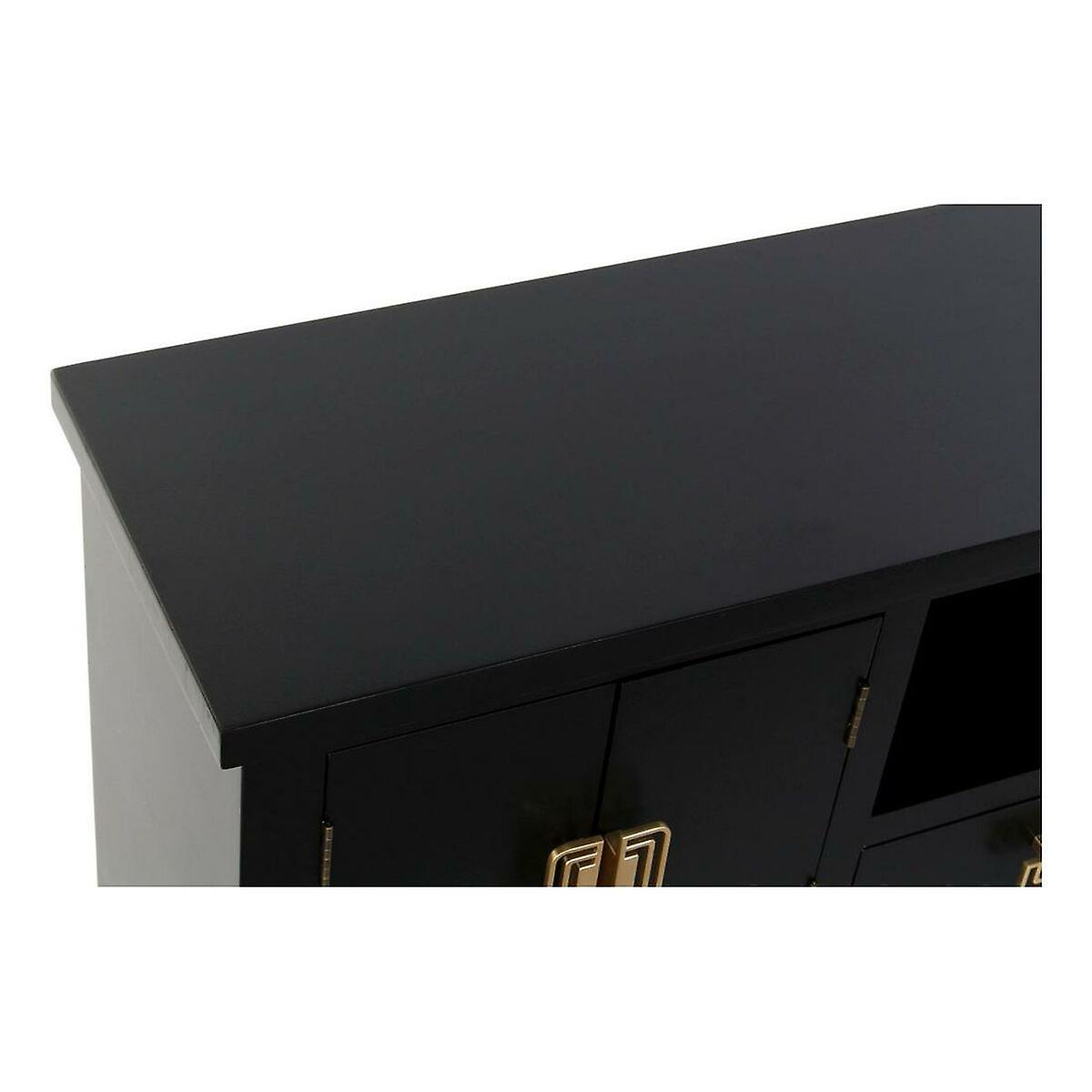 Tv furniture dkd home decor black metal mdf wood (120 x 31 x 56 cm)