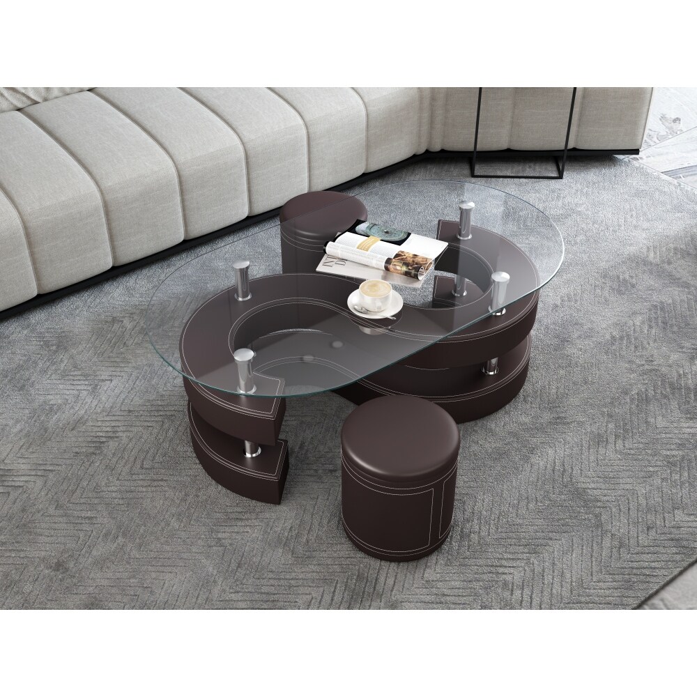 3 Pieces Coffee Table Set for Living Room