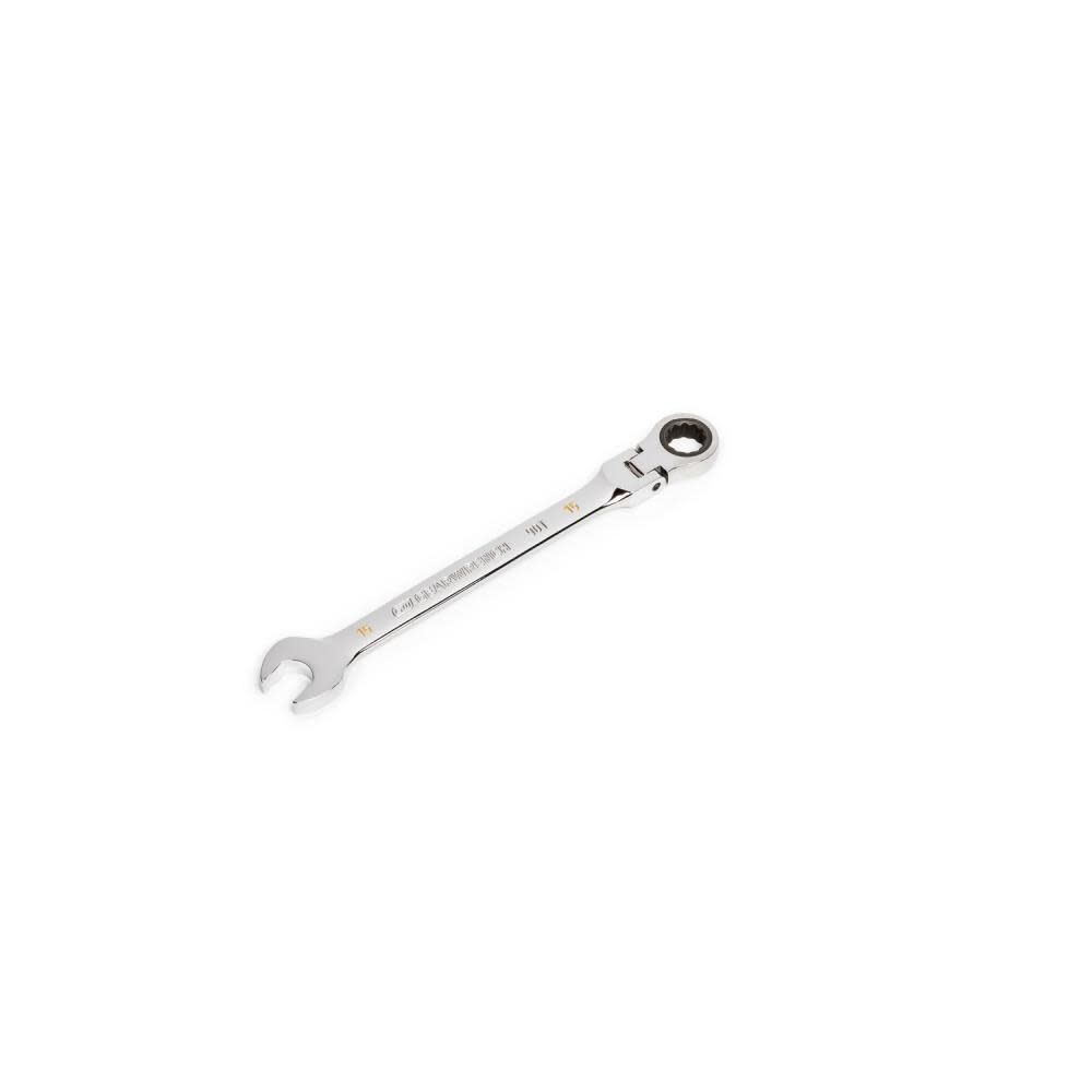 GEARWRENCH 15mm 90T 12 Point Flex Head Ratcheting Combination Wrench 86715 from GEARWRENCH