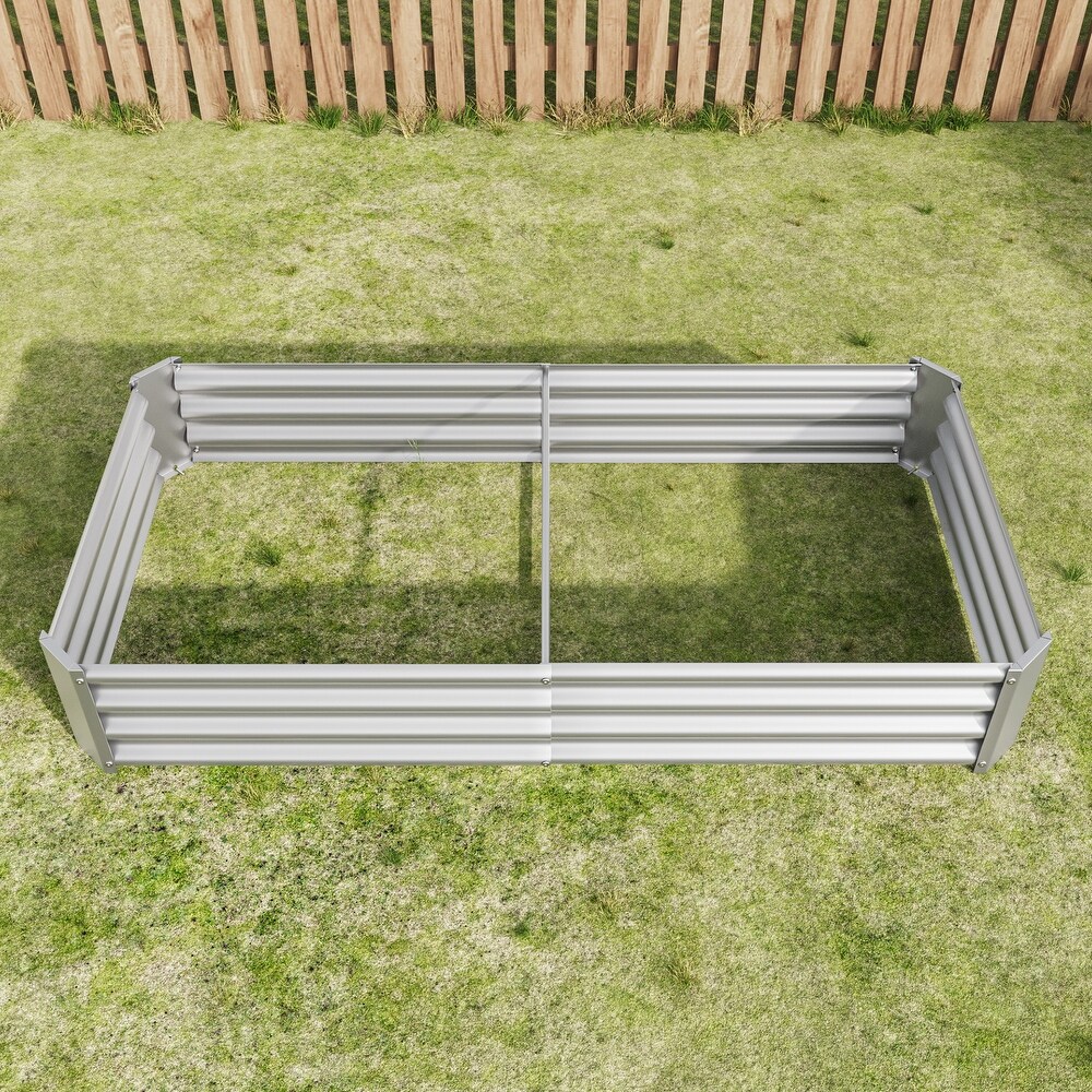 Metal Raised Rectangle Planter Beds for Plants  Metal Oval Raised Garden Bed Planter